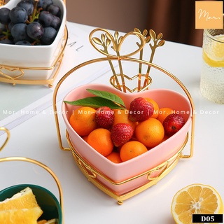 Giỏ sứ đựng hoa quả, trái cây - D05