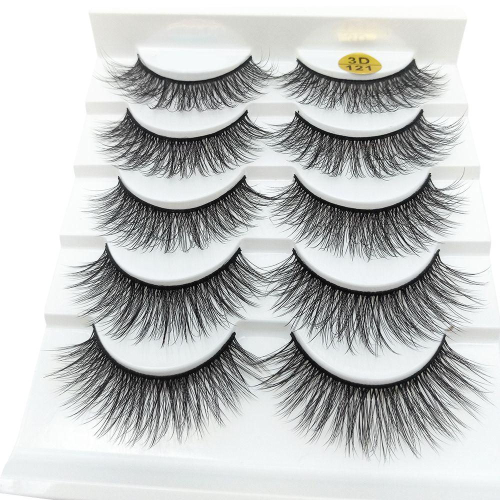 Bộ 5 Cặp Lông Mi Giả 3D SKONHED Tự Nhiên Dành Cho Nữ