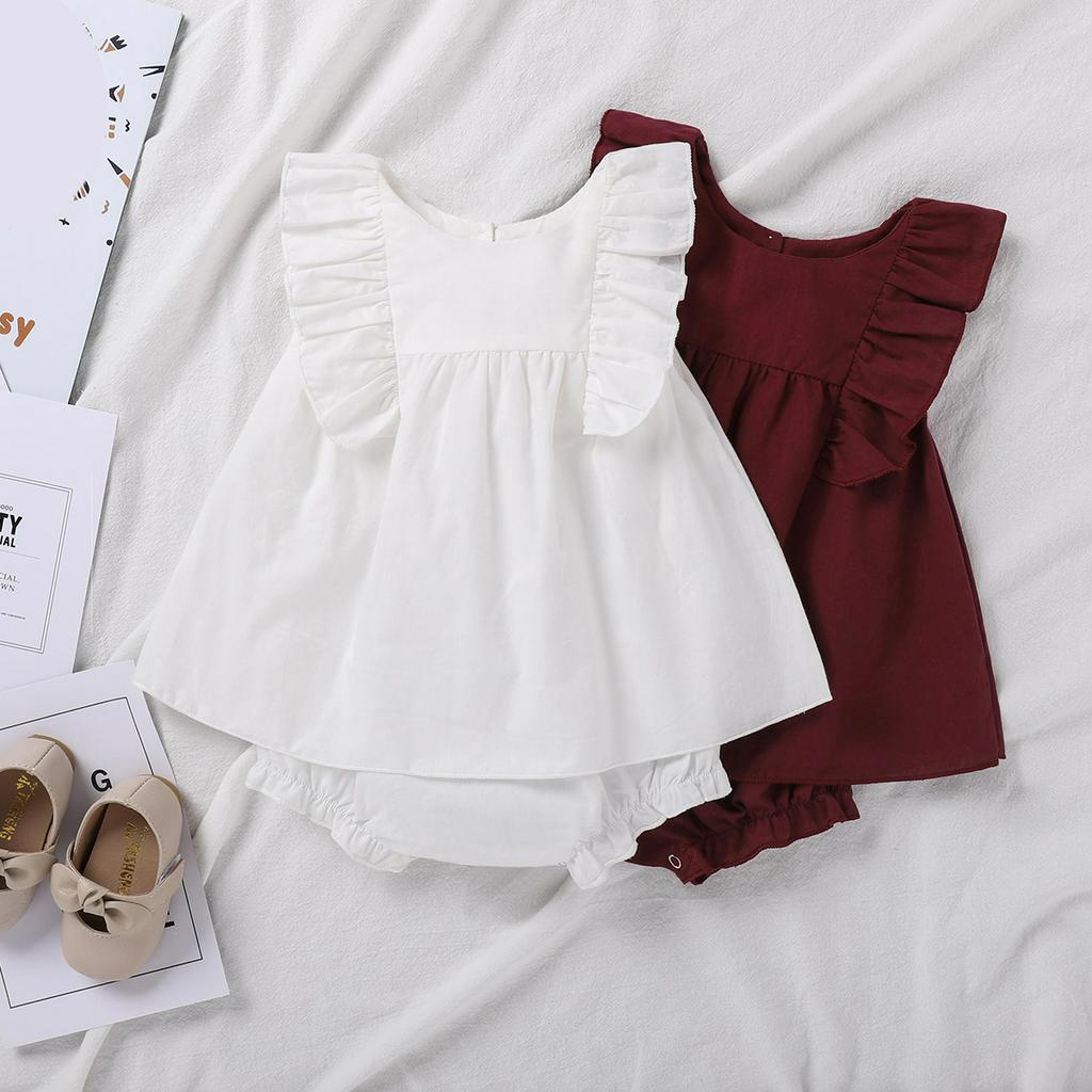 Áo liền quần in hoa dành cho bé gái sơ sinh