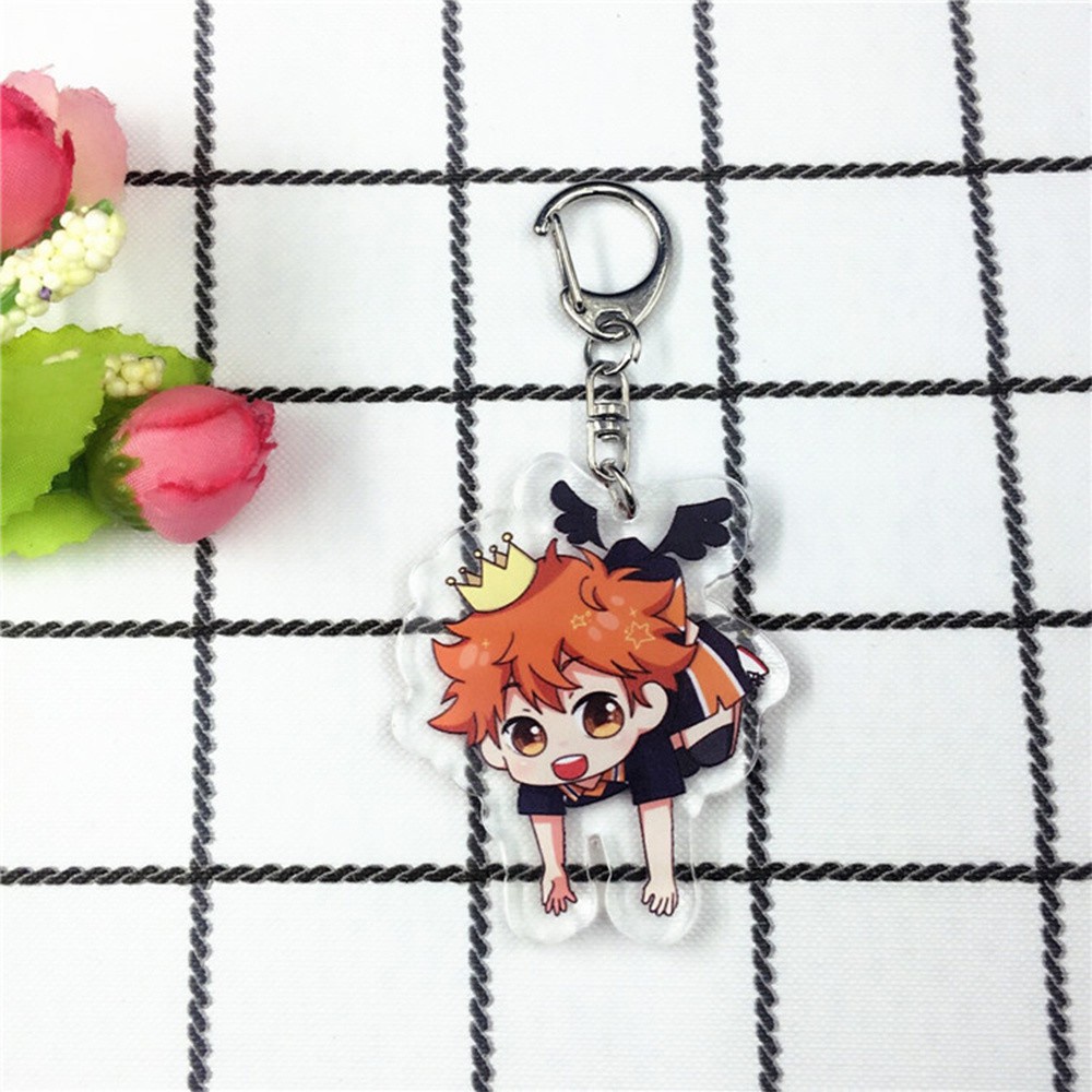 Móc Khóa Nhựa Acrylic Hình Anime Haikyuu Kozume Kenma Hinata Shoyo Yu Nishinoya 1