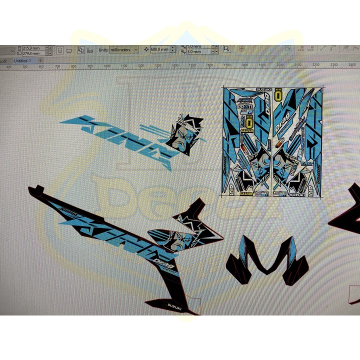 ( Quí khách vui lòng mang ra tiệm cho thợ dán ) Tem satria fi king drag