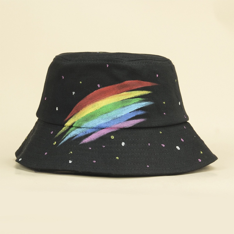 Nón Bucket Chống Nắng In Họa Tiết Hoạt Hình Graffiti Dùng Khi Đi Cắm Trại / Leo Nú