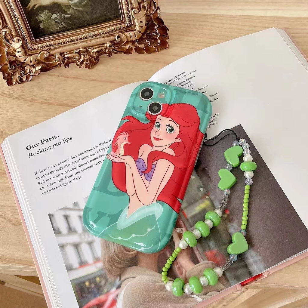 Ốp Điện Thoại Mềm Chống Sốc Hình Nàng Tiên Cá Cho iPhone 13 Pro Max 12 11 Pro Max X XR XS Max
