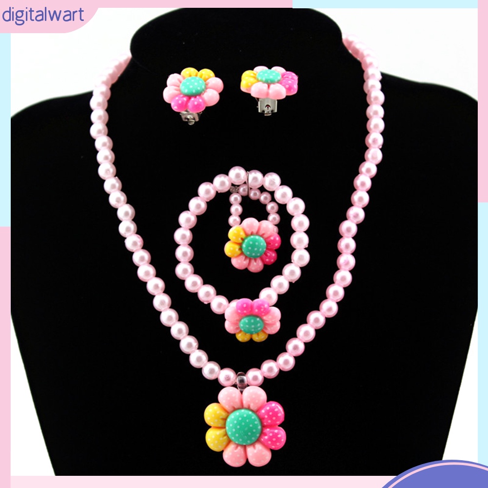 Bộ trang sức ngọc trai đồ chơi cho bé ngọt ngào dễ thương