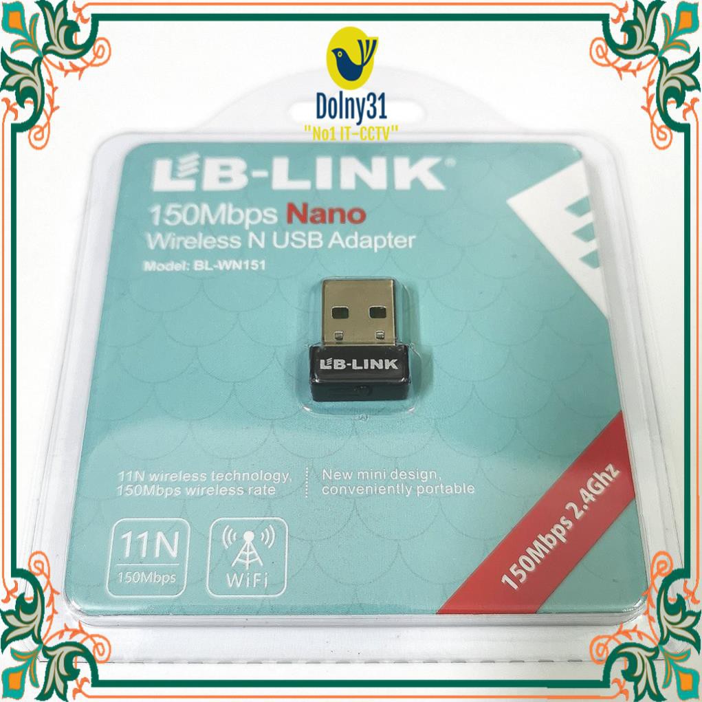 USB thu wifi LB-Link W151 150Mbs siêu nhỏ ( bằng đầu thu chuột không dây)