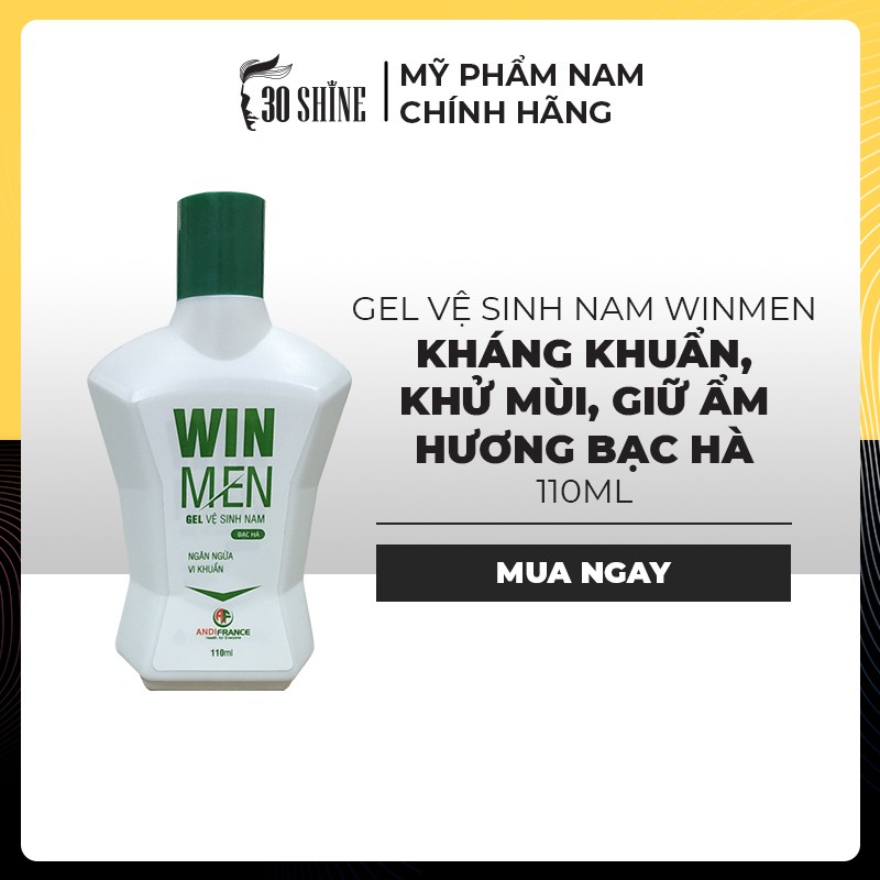 Gel vệ sinh nam Winmen 110ml - khử mùi, kháng khuẩn, giữ ẩm hương bạc hà mát lạnh