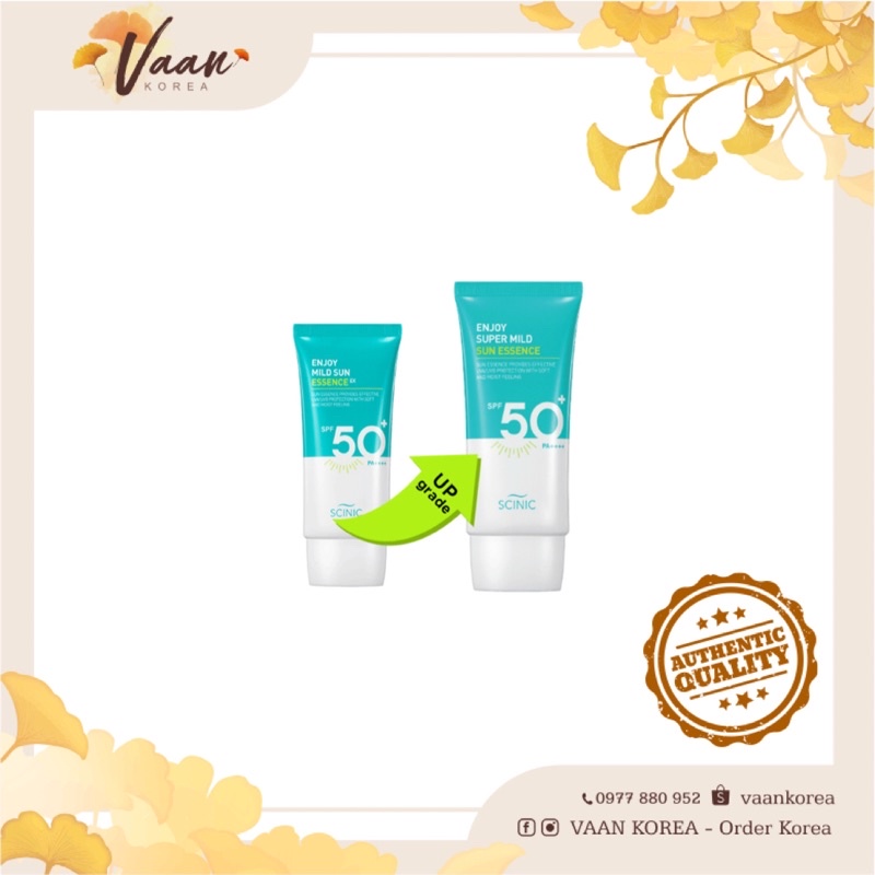 Kem chống nắng SCINIC Enjoy Super Mild Sun Essence SPF50+ PA+++