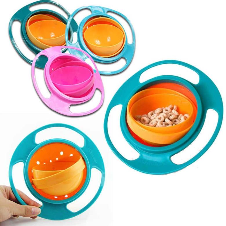 Bộ Bát Ăn Dặm GYRO BOWL xoay 360 độ Cho Bé Tập Ăn