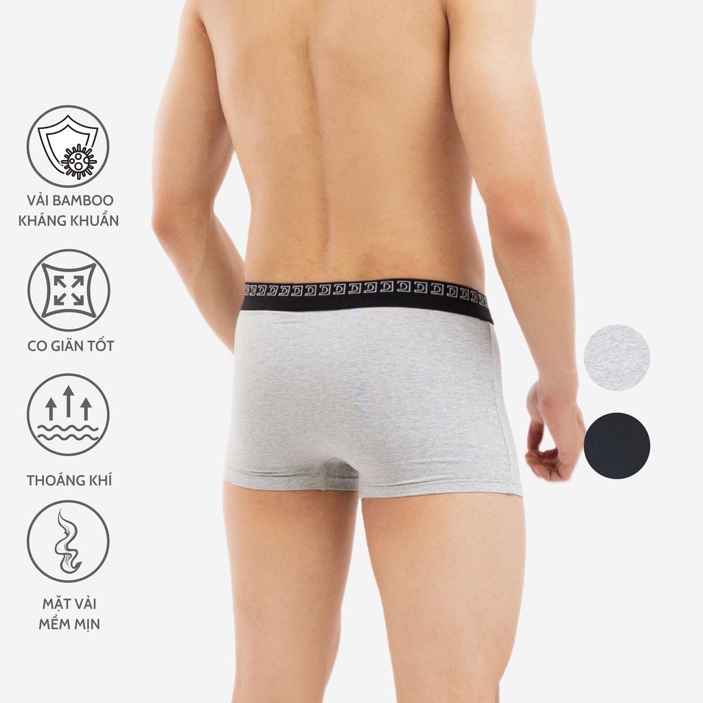 Quần sịp BOXER nam cao cấp, cạp logo DATAMAN, vải bamboo kháng khuẩn, ngăn mùi, co giãn 4 chiều  - BXDT03
