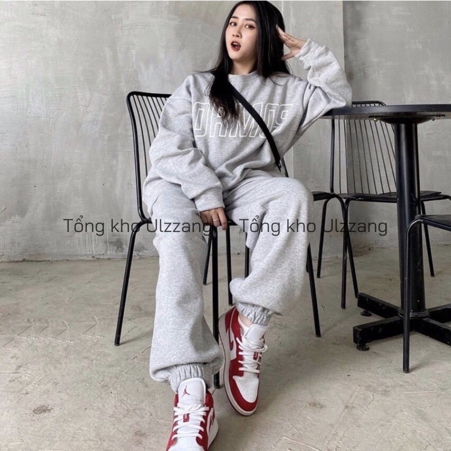 Set Bộ Nỉ Bông Cosmos Áo Hoodie Dài Tay Quần Bom Bo Gấu Chất Siêu Dày Dặn Phong Cách Thể Thao | BigBuy360 - bigbuy360.vn