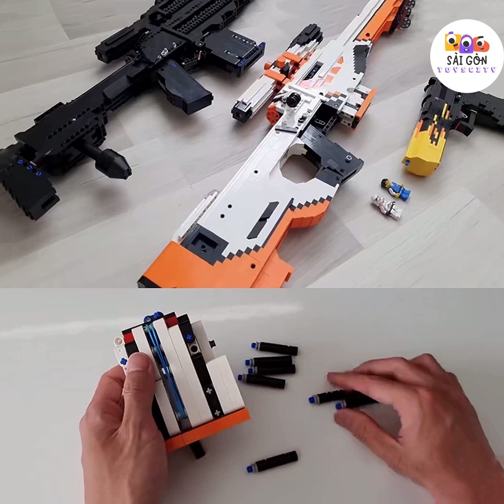 Đồ Chơi Lắp Ráp Phát Triển Trí Tuệ Mô Hình Sniper AWP Asiimov CSGO, PUBG Với 2030 PCS Thiết Kế Tiêu Chuẩn Của Kevin183