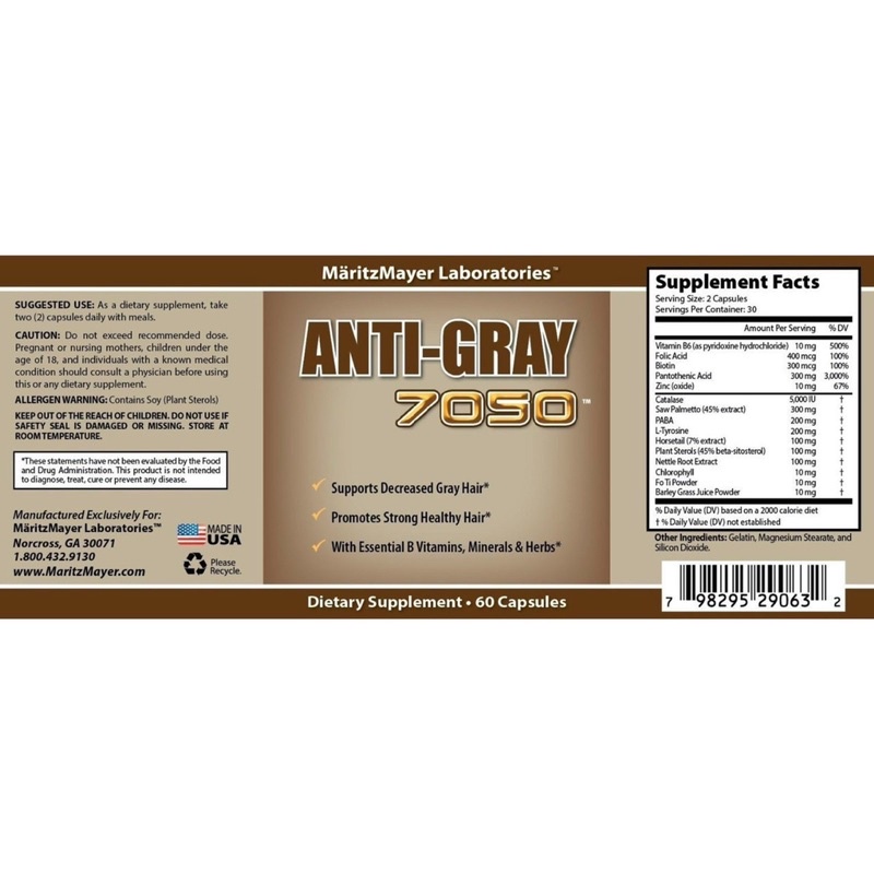 Viên uống hỗ trợ cải thiện tóc bạc sớm ANTI GRAY 7050 Hộp 60 viên
