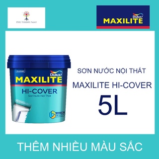 Sơn nước nội thất - Trung cấp - Maxilite Hi-Cover - Bề mặt sơn láng mịn- 5L