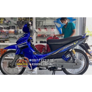 Tem rời Jupiter V xe xanh 2 bụng sau đen