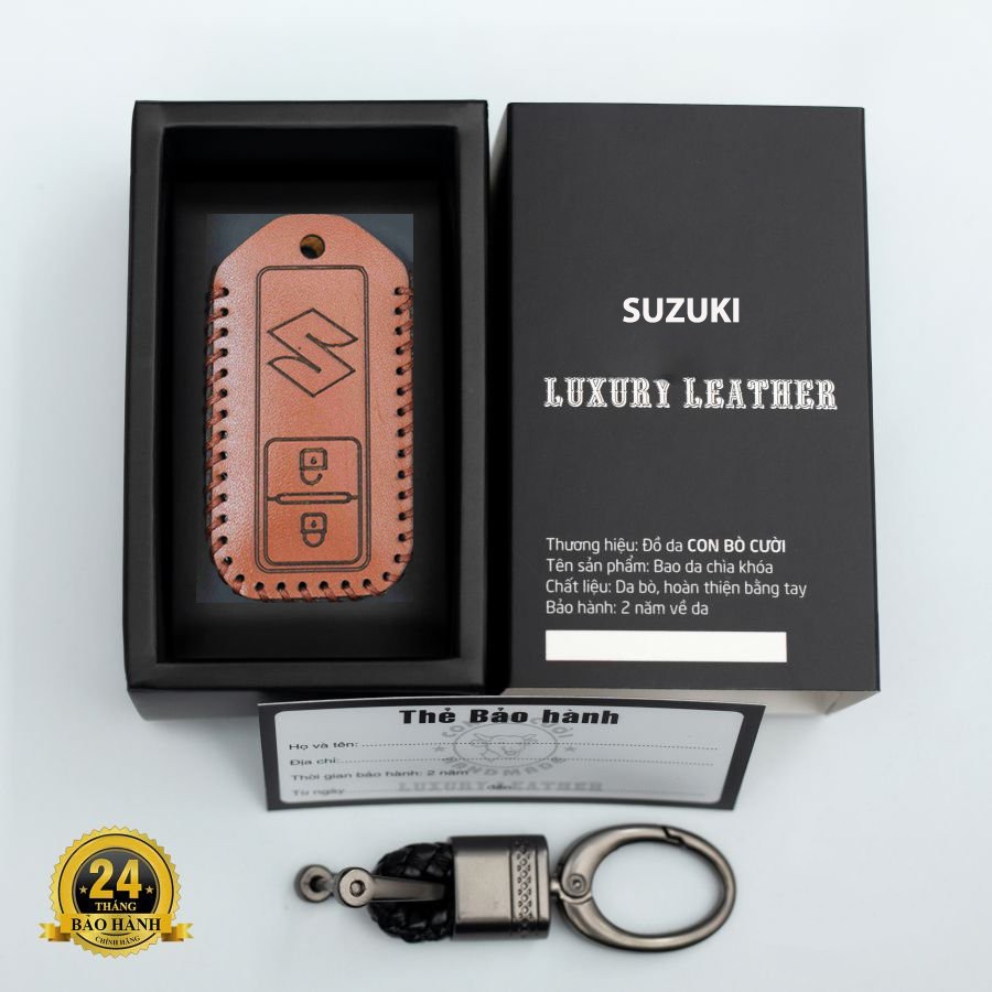 Bao Da Chìa Khóa Suzuki XL7, Ertiga, Swift (bản chìa thông minh)Bảo hành 2 năm 🐂 Da bò 100%