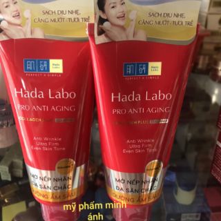 Sữa rửa mặt hada labo mờ nếp nhăn (màu đỏ) 80g