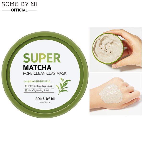 Mặt Nạ Đất Sét Trà Xanh SOME BY MI Super Matcha Làm Sạch Lỗ Chân Lông 100g