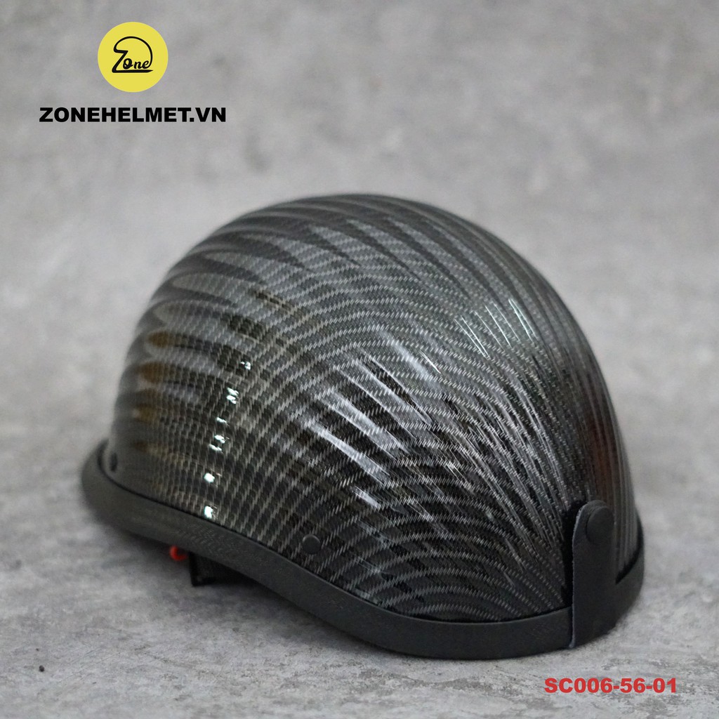 [NEW] Mũ bảo hiểm vỏ sò sơn nhúng Carbon chất lượng cao cấp - sản xuất Zone Helmet  SC006-56-01