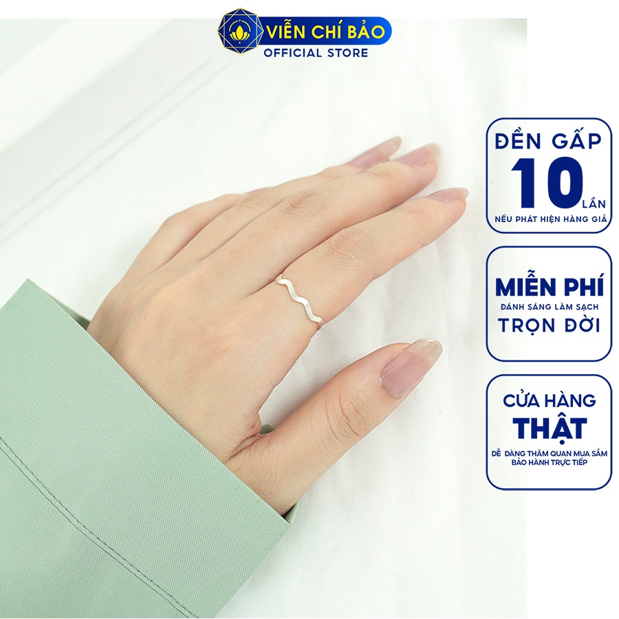 Nhẫn bạc nữ uốn lượn sóng chất liệu bạc 925 thời trang phụ kiện trang sức nữ Viễn Chí Bảo N400854