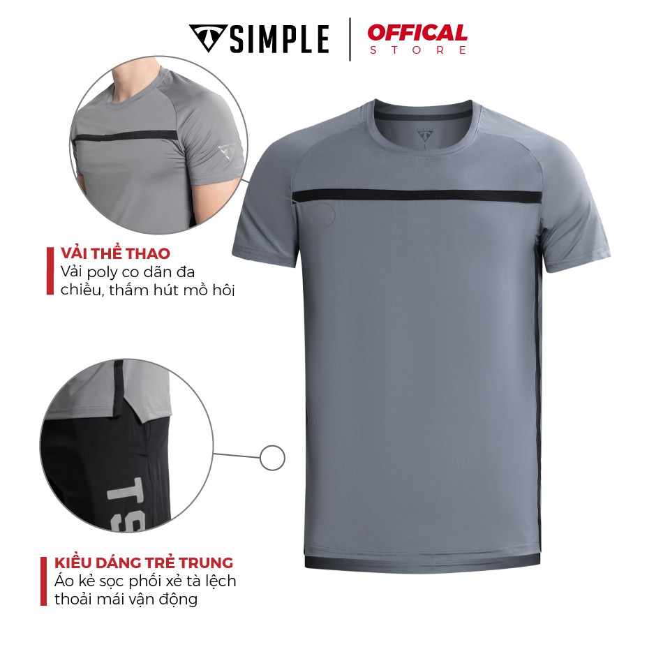 Áo Thể Thao Nam TSIMPLE cổ tròn tay ngắn tập gym vải thun lạnh thoáng mát co giãn chuẩn form AHR | BigBuy360 - bigbuy360.vn
