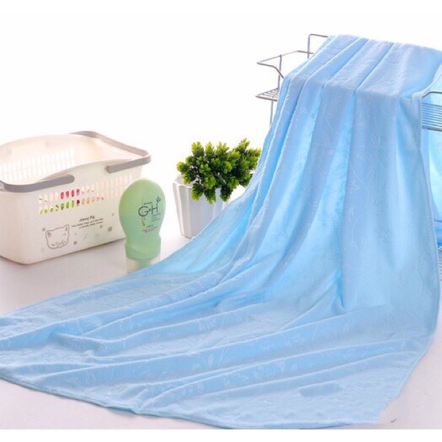 Combo 5 khăn tắm 100% Microfiber thấm nước, mềm mại Gia Phú 70x140cm ( giao màu ngẫu nhiên )