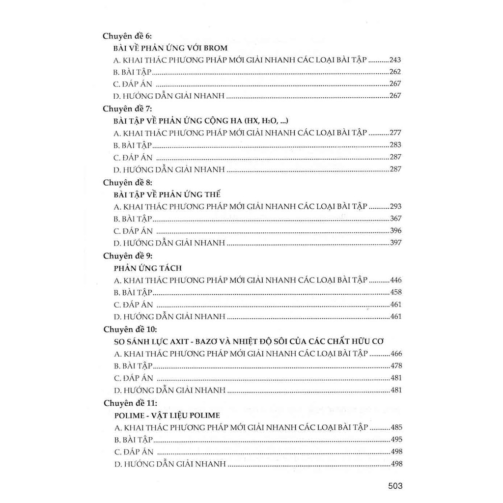 Sách - Khai Thác Phương Pháp Mới Giải Nhanh Bttn Hóa Học Hữu Cơ