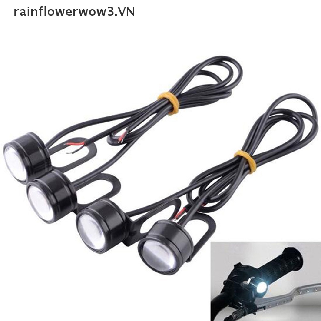 Set 2 đèn LED 3 bóng 12V trang trí gương chiếu hậu xe mô tô độc đáo