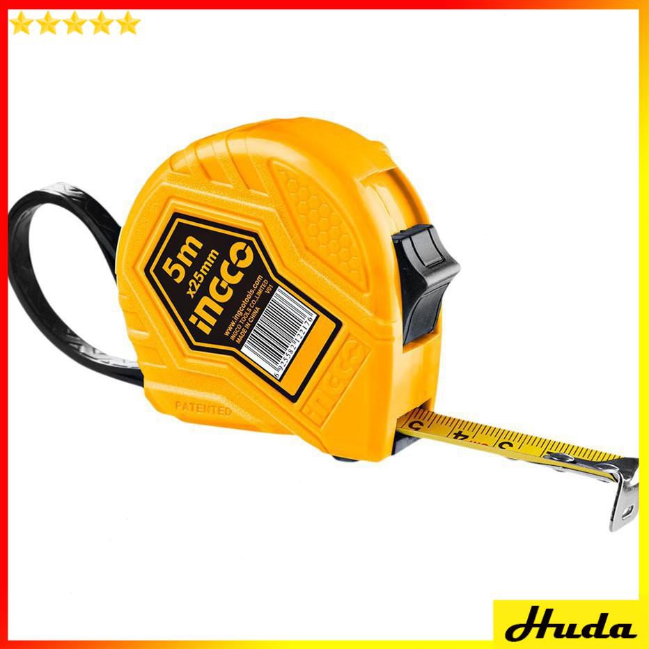 Thước cuộn thép nền vàng INGCO HSMT0835 dài x rộng 5mx25mm  LKJ