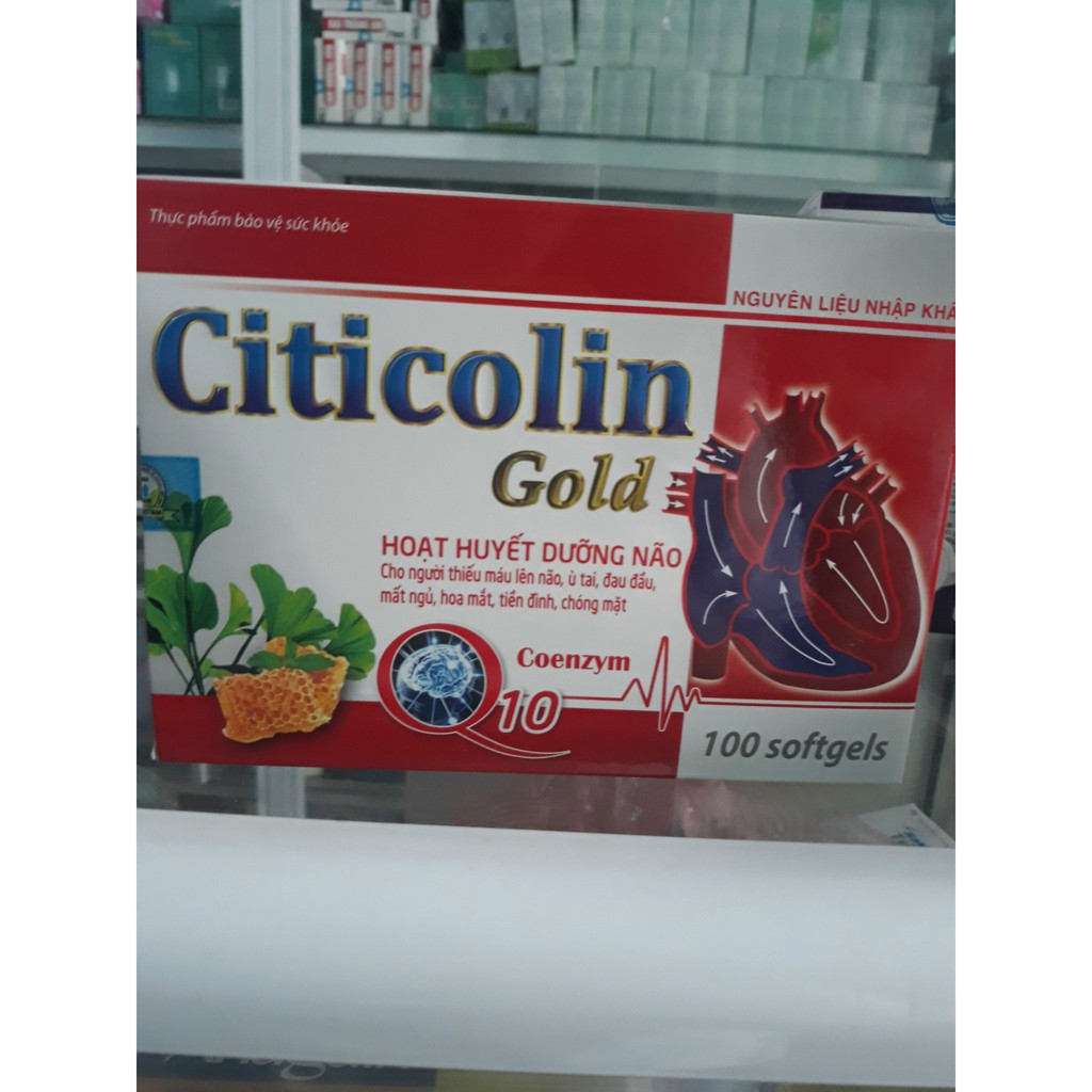 Hoạt huyết dưỡng não Citicolin Gold hộp 100 viên