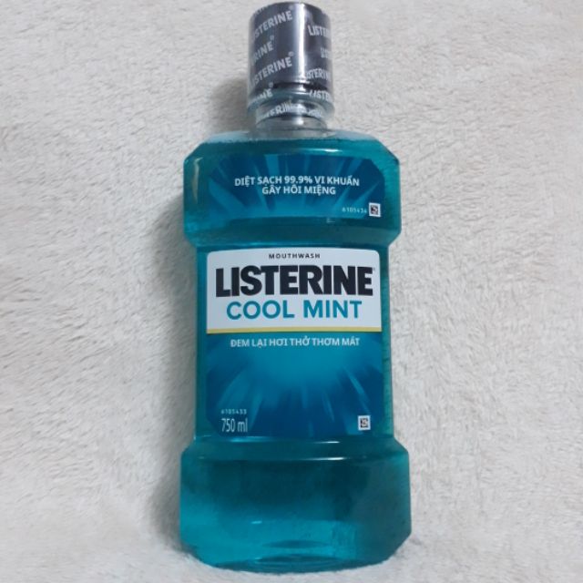 Nước Súc Miệng Listerine Bạc Hà The Mát Cool Mint Chai 750Ml,250ml xúc miệng listerin diệt vi khuẩn sạch họng thơm miệng