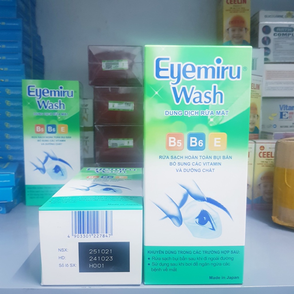 Dung dịch rửa mắt eyemiru wash 500ml , nước rửa mắt Nhật Bản