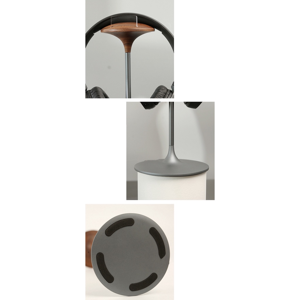 Headphone Holder, Curved Surface, with Aluminum Alloy Base(Gray) N5V | BigBuy360 - bigbuy360.vn