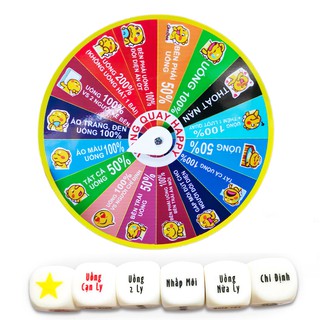 Bộ Vòng quay ăn nhậu happy và Xí ngầu uống bia tiếng Việt - Muasamhot1208