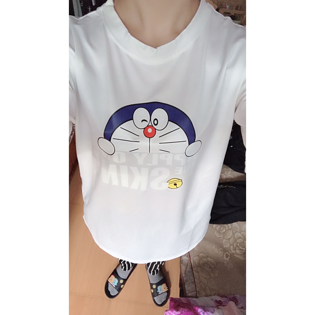 Áo thun tay ngắn in hình Doraemon 4 màu tùy chọn cho nữ size s - 5xl