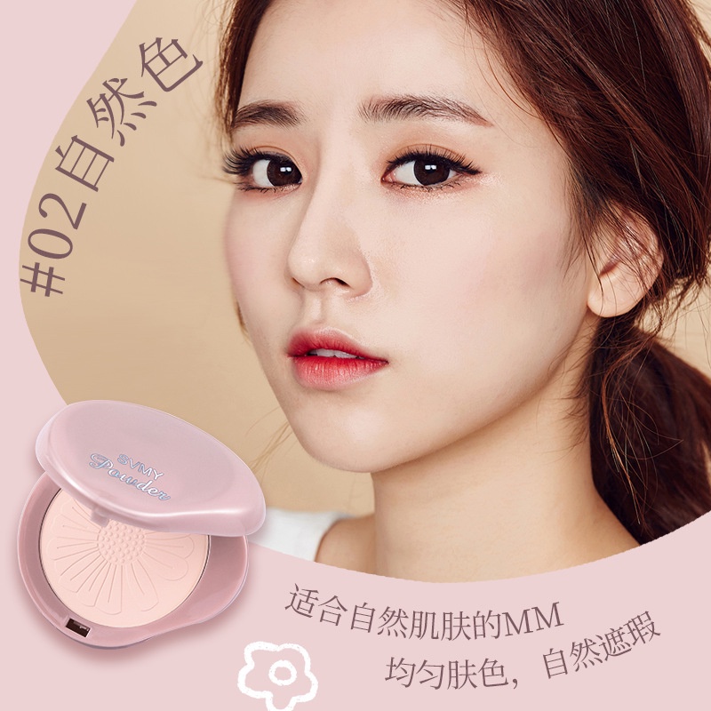 Phấn Phủ Dạng Nén Màu Lì Kiểm Soát Dầu Trang Điểm Tự Nhiên SVMY
