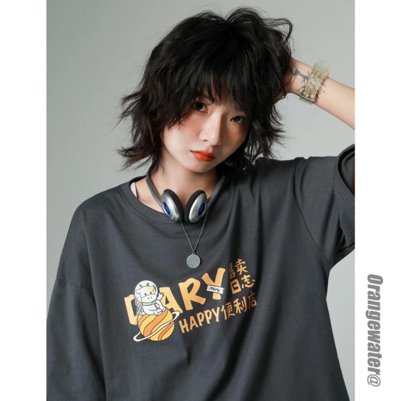 Áo thun cotton tay lỡ unisex - - ÁO DIARI - - mẫu hot 2022