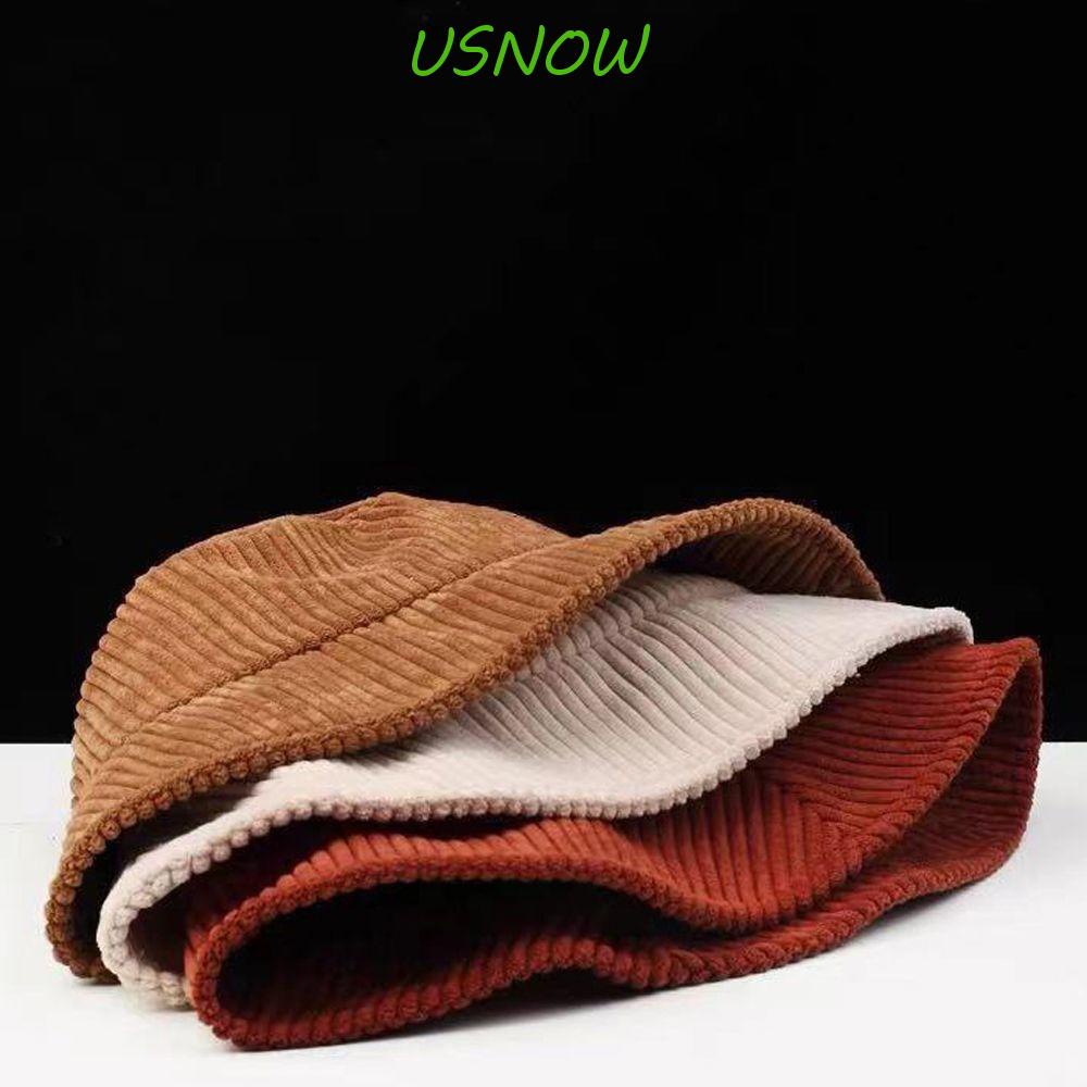 Nón Bucket Chất Nhung Mềm Màu Trơn Phong Cách Nhật Bản Cho Nam Nữ