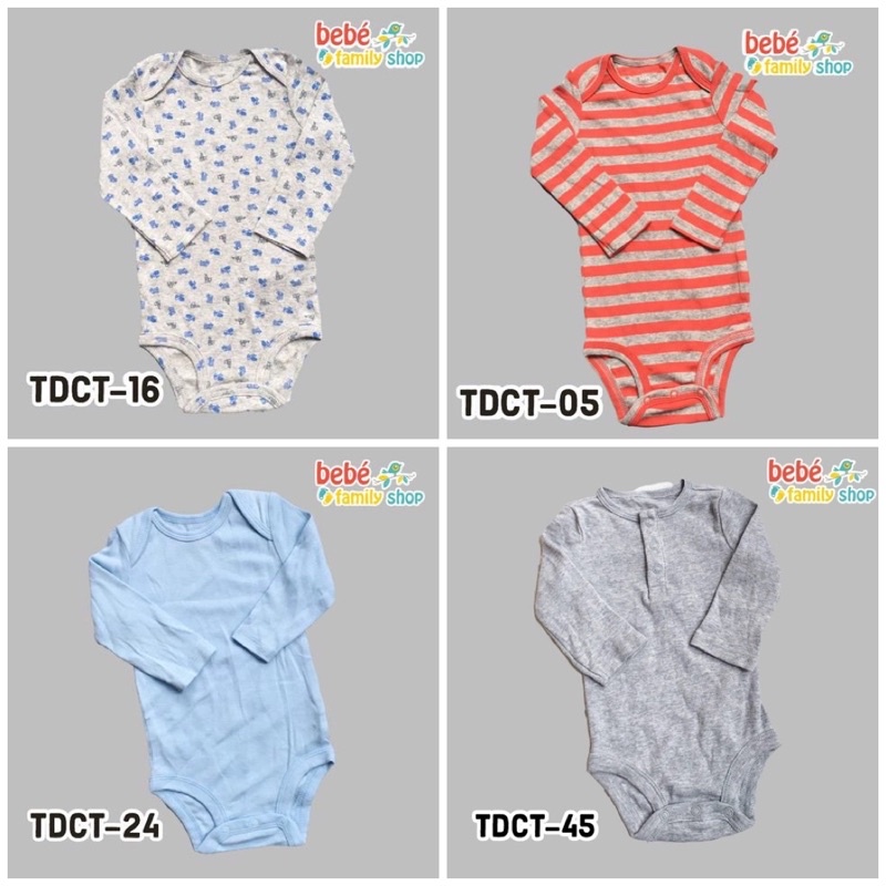 [SIZE 18-24M] Body chip dài tay BÉ TRAI Carters/ bodysuit cho bé xuất dư tay dài TDBG - bebefamilyshop