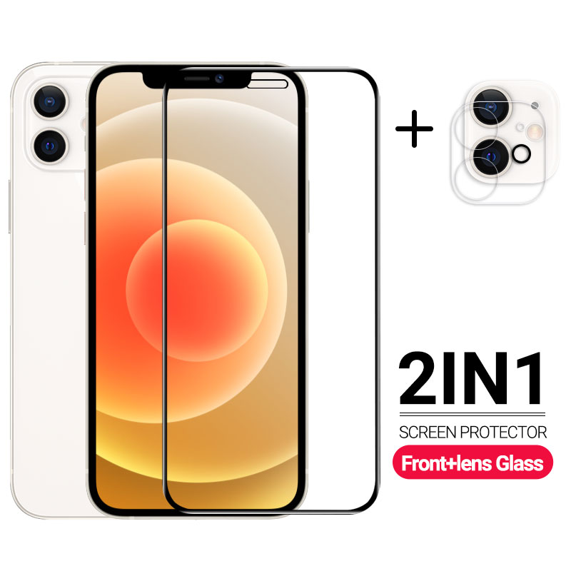 Kính Cường Lực Bảo Vệ Camera 2 Trong 1 Cho Iphone 11 Pro Max 12 Pro Max 12 Mini 7 8 Plus Xr X Xs Max Se 2020