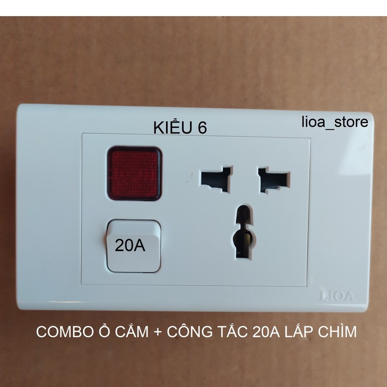 COMBO Ổ CẮM +ATTOMTAT LẮP CHÌM