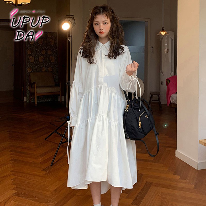 Váy tay dài màu trắng thiết kế nữ tính duyên dáng hợp thời trang | BigBuy360 - bigbuy360.vn