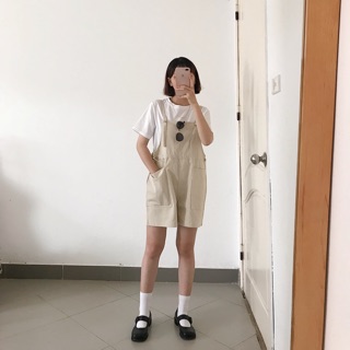 Quần yếm kaki ảnh thật tự chụp