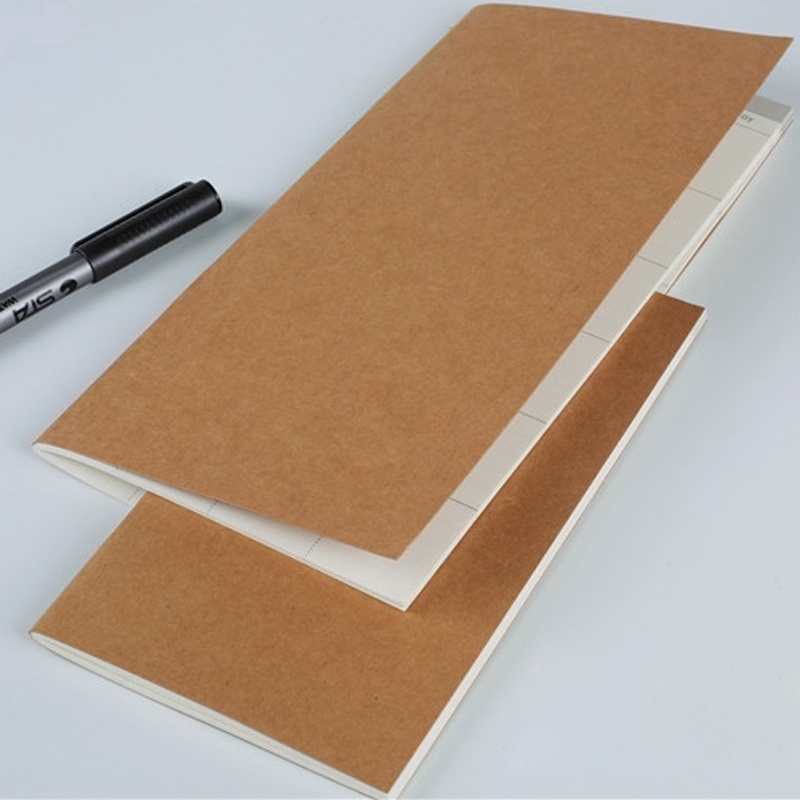 Sổ tay bìa da bò mềm giấy kraft để ghi chép phong cách cổ điển