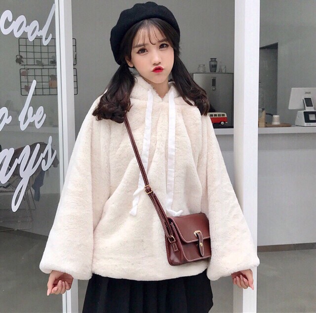 [Order] Áo hoodie lông siêu cute ulzzang | BigBuy360 - bigbuy360.vn