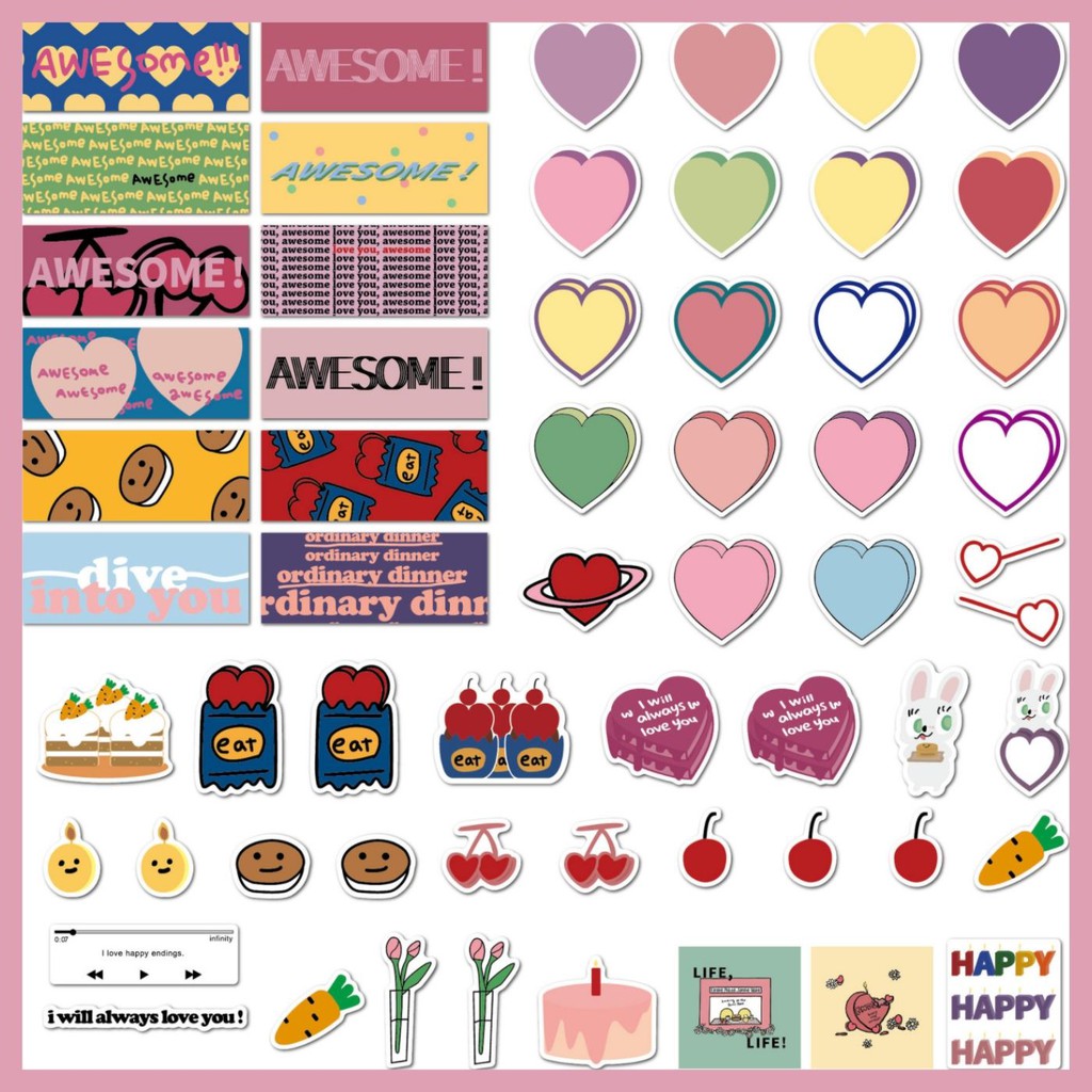 SET 60 STICKERS MAZZYY SIÊU XINH