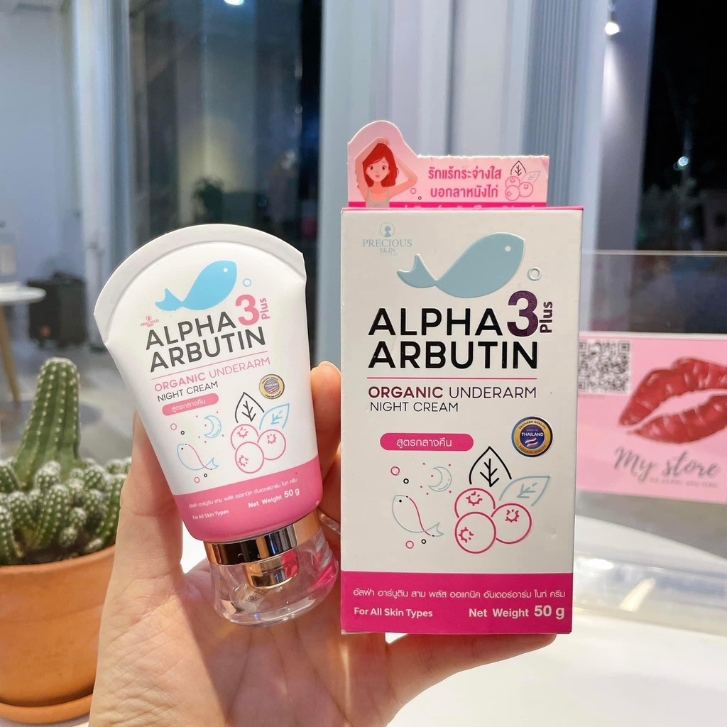 [Date 2025] Kem hỗ trợ giảm thâm nách ,dưỡng trắng Thái Lan  Alpha Arbutin 3 plus Organic Underarm Whitening Cream 50g