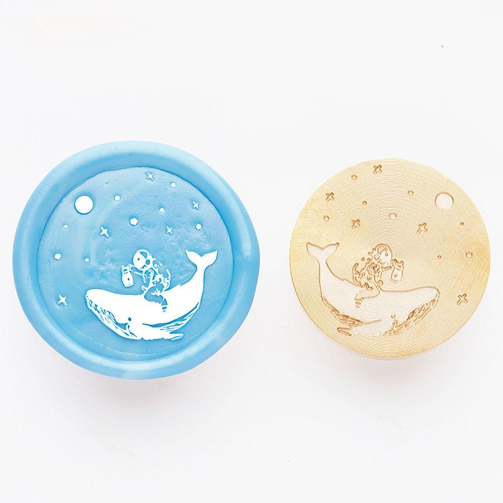 Con Dấu Thủ Công Đầu Tròn Hình Cá Voi Dùng Làm Quà Tặng|Con Dấu Bằng Đồng Thau Dùng Trang Trí Phong Bì