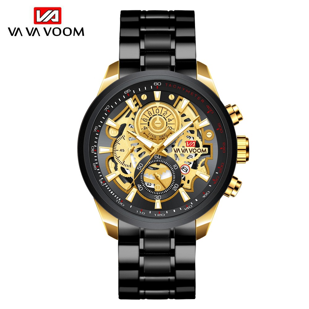 Đồng Hồ Cơ Nam Lộ Máy Hiển Thị Lịch Chống Nước Thương Hiệu Vava Voom