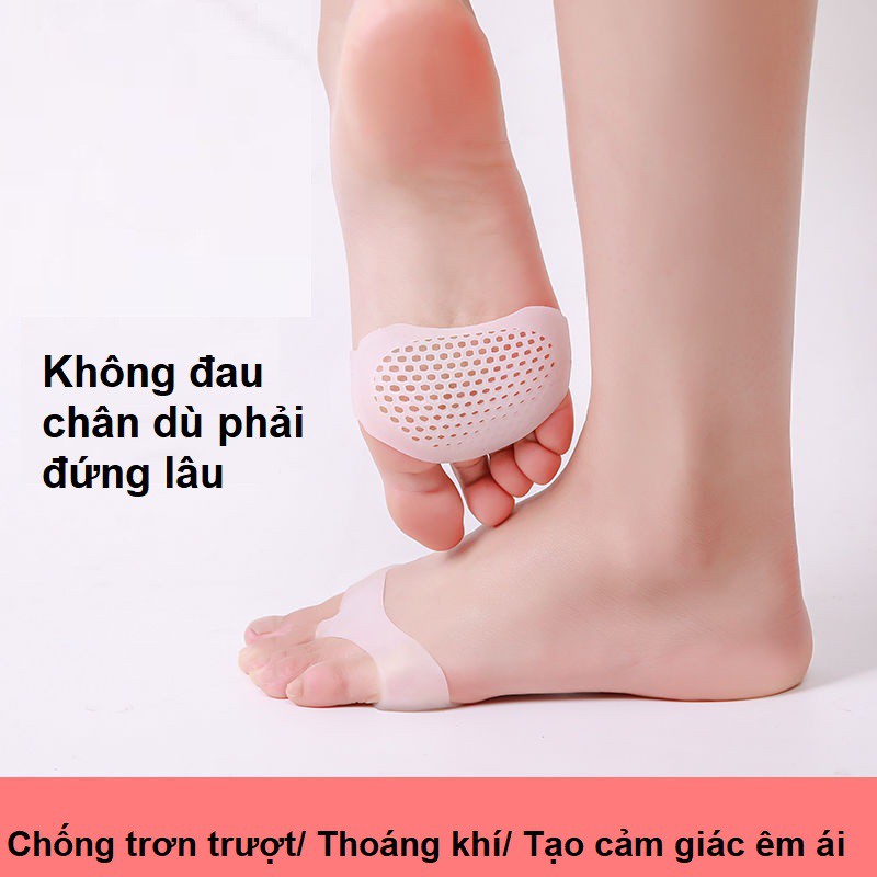 Đệm lót giày bảo vệ chân, chống đau chân - Silicon cao cấp siêu mêm, êm chân