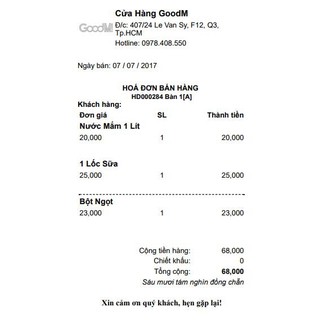 Giấy in bill Siêu thị K80 Ø 45mm